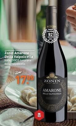 Aanbiedingen Zonin amarone della valpolicella - Rode wijnen - Geldig van 11/09/2023 tot 24/09/2023 bij Gall & Gall
