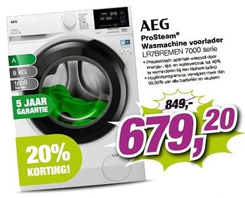 Aanbiedingen Aeg prosteam wasmachine voorlader lr7bremen 7000 serie - AEG - Geldig van 09/09/2023 tot 24/09/2023 bij ElectronicPartner