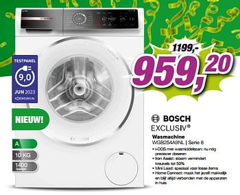 Aanbiedingen Bosch exclusiv wasmachine wgb254a9nl serie 8 - Bosch - Geldig van 09/09/2023 tot 24/09/2023 bij ElectronicPartner