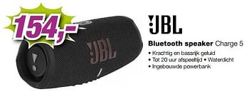 Aanbiedingen Jbl bluetooth speaker charge 5 - JBL - Geldig van 09/09/2023 tot 24/09/2023 bij ElectronicPartner