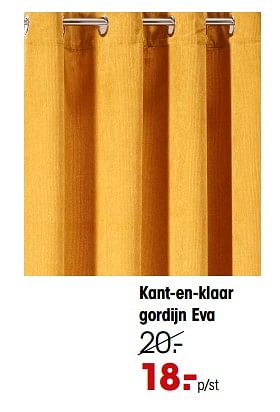Aanbiedingen Kant-en-klaar gordijn eva - Huismerk - Kwantum - Geldig van 25/09/2023 tot 01/10/2023 bij Kwantum