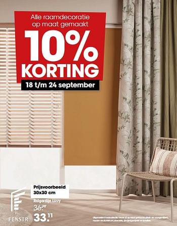 Aanbiedingen Rolgordijn lizzy - Huismerk - Kwantum - Geldig van 18/09/2023 tot 24/09/2023 bij Kwantum