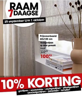 Aanbiedingen Vouwgordijnen op maat gemaakt - Huismerk - Kwantum - Geldig van 25/09/2023 tot 01/10/2023 bij Kwantum