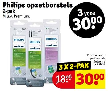 Aanbiedingen Opzetborstels intercare - Philips - Geldig van 12/09/2023 tot 24/09/2023 bij Kruidvat