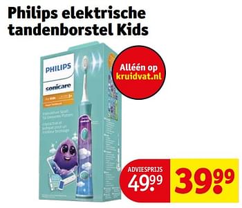 Aanbiedingen Philips elektrische tandenborstel kids - Philips - Geldig van 12/09/2023 tot 24/09/2023 bij Kruidvat