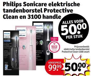 Aanbiedingen Philips elektrische tandenborstel protective clean 4300 zwart - Philips - Geldig van 12/09/2023 tot 24/09/2023 bij Kruidvat