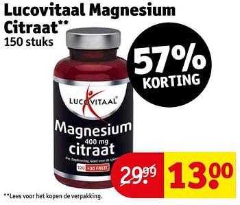 Aanbiedingen Lucovitaal magnesium citraat - Lucovitaal - Geldig van 12/09/2023 tot 24/09/2023 bij Kruidvat