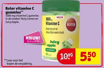 Aanbiedingen Roter vitamine c gummies - Roter - Geldig van 12/09/2023 tot 24/09/2023 bij Kruidvat