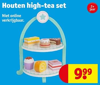 Aanbiedingen Houten high-tea set - Huismerk - Kruidvat - Geldig van 12/09/2023 tot 24/09/2023 bij Kruidvat