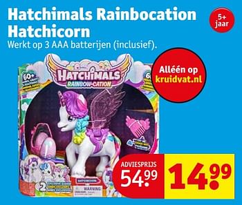 Aanbiedingen Hatchimals rainbocation hatchicorn - Spin Master - Geldig van 12/09/2023 tot 24/09/2023 bij Kruidvat
