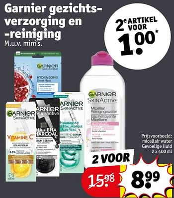 Aanbiedingen Micellair water gevoelige huid - Garnier - Geldig van 12/09/2023 tot 24/09/2023 bij Kruidvat