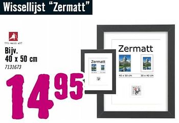 Aanbiedingen Wissellijst zermatt - The wall art - Geldig van 28/08/2023 tot 01/10/2023 bij Hornbach