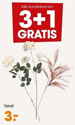 Aanbiedingen Kunstbloemen - Huismerk - Kwantum - Geldig van 25/09/2023 tot 11/10/2023 bij Kwantum