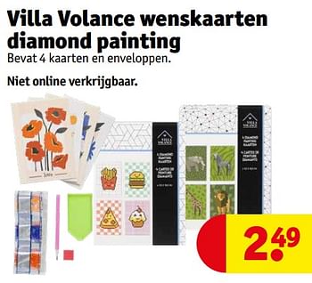 Aanbiedingen Villa volance wenskaarten diamond painting - Villa Volance - Geldig van 12/09/2023 tot 24/09/2023 bij Kruidvat