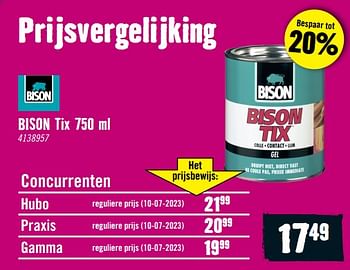 Aanbiedingen Bison tix - Bison - Geldig van 28/08/2023 tot 01/10/2023 bij Hornbach