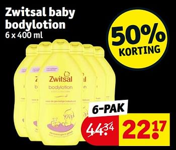 Aanbiedingen Zwitsal baby bodylotion - Zwitsal - Geldig van 12/09/2023 tot 24/09/2023 bij Kruidvat
