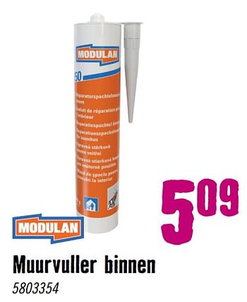 Aanbiedingen Muurvuller binnen - Modulan - Geldig van 28/08/2023 tot 01/10/2023 bij Hornbach