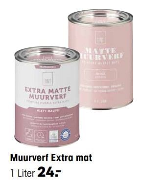 Aanbiedingen Muurverf extra mat - Tint - Geldig van 18/09/2023 tot 15/10/2023 bij Kwantum