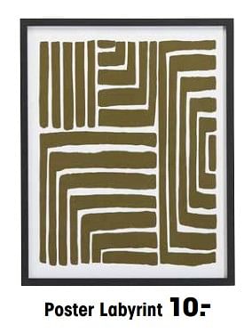 Aanbiedingen Poster labyrint - Huismerk - Kwantum - Geldig van 18/09/2023 tot 15/10/2023 bij Kwantum