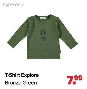 Aanbiedingen Babylook t-shirt explore bronze green - Baby look - Geldig van 04/09/2023 tot 30/09/2023 bij Baby-Dump