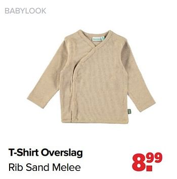 Aanbiedingen Babylook t-shirt overslag rib sand melee - Baby look - Geldig van 04/09/2023 tot 30/09/2023 bij Baby-Dump