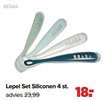 Aanbiedingen Béaba lepel set siliconen - Beaba - Geldig van 04/09/2023 tot 30/09/2023 bij Baby-Dump