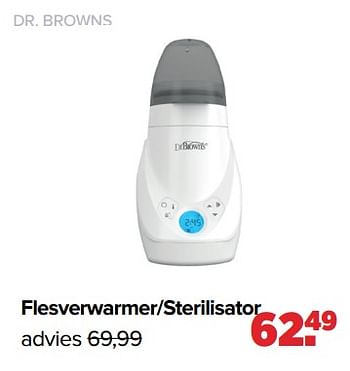Aanbiedingen Dr. browns flesverwarmer-sterilisator - DrBrown's - Geldig van 04/09/2023 tot 30/09/2023 bij Baby-Dump
