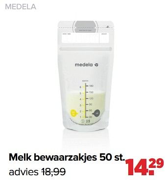 Aanbiedingen Medela melk bewaarzakjes - Medela - Geldig van 04/09/2023 tot 30/09/2023 bij Baby-Dump