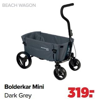 Aanbiedingen Beach wagon bolderkar mini dark grey - Saveurs &amp; Fruits - Geldig van 04/09/2023 tot 30/09/2023 bij Baby-Dump