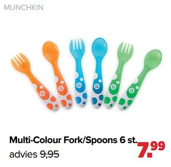 Aanbiedingen Munchkin multi-colour fork-spoons - Munchkin - Geldig van 04/09/2023 tot 30/09/2023 bij Baby-Dump