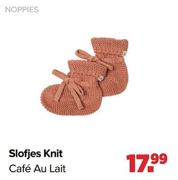 Aanbiedingen Noppies slofjes knit café au lait - Noppies - Geldig van 04/09/2023 tot 30/09/2023 bij Baby-Dump