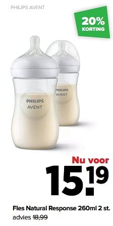 Aanbiedingen Philips avent fles natural response - Philips - Geldig van 04/09/2023 tot 30/09/2023 bij Baby-Dump