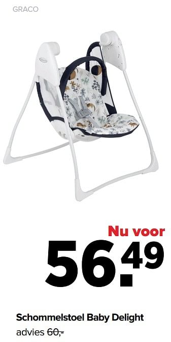 Aanbiedingen Graco schommelstoel baby delight - Graco - Geldig van 04/09/2023 tot 30/09/2023 bij Baby-Dump