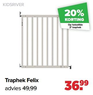 Aanbiedingen Kidsriver traphek felix - Kidsriver - Geldig van 04/09/2023 tot 30/09/2023 bij Baby-Dump