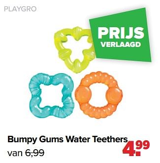 Aanbiedingen Playgro bumpy gums water teethers - Playgro - Geldig van 04/09/2023 tot 30/09/2023 bij Baby-Dump