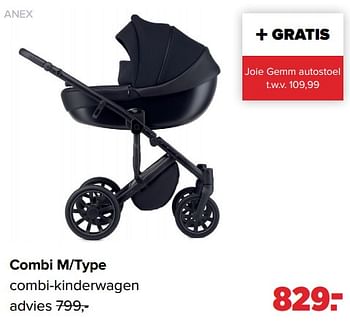Aanbiedingen Anex combi m-type combi-kinderwagen - Anex - Geldig van 04/09/2023 tot 30/09/2023 bij Baby-Dump