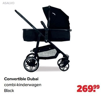Aanbiedingen Asalvo convertible dubai combi-kinderwagen black - Asalvo - Geldig van 04/09/2023 tot 30/09/2023 bij Baby-Dump