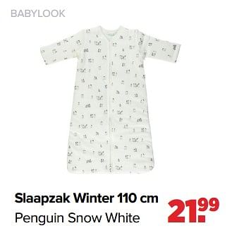 Aanbiedingen Babylook slaapzak winter penguin snow white - Baby look - Geldig van 04/09/2023 tot 30/09/2023 bij Baby-Dump