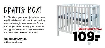 Aanbiedingen Box fleur t.w.v. - Huismerk - Baby-Dump - Geldig van 04/09/2023 tot 30/09/2023 bij Baby-Dump