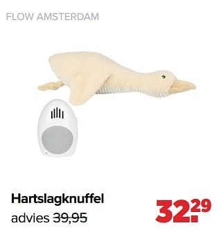 Aanbiedingen Flow amsterdam hartslagknuffel liva beige - Flow Amsterdam - Geldig van 04/09/2023 tot 30/09/2023 bij Baby-Dump