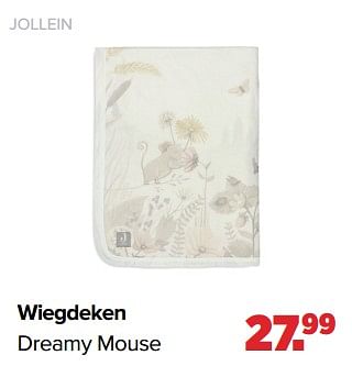 Aanbiedingen Jollein wiegdeken dreamy mouse - Jollein - Geldig van 04/09/2023 tot 30/09/2023 bij Baby-Dump