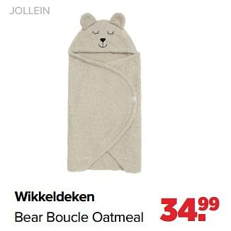 Aanbiedingen Jollein wikkeldeken bear boucle oatmeal - Jollein - Geldig van 04/09/2023 tot 30/09/2023 bij Baby-Dump