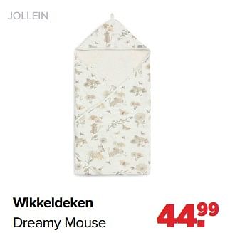Aanbiedingen Jollein wikkeldeken dreamy mouse - Jollein - Geldig van 04/09/2023 tot 30/09/2023 bij Baby-Dump
