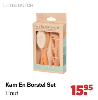 Aanbiedingen Little dutch kam en borstel set hout - Little Dutch - Geldig van 04/09/2023 tot 30/09/2023 bij Baby-Dump