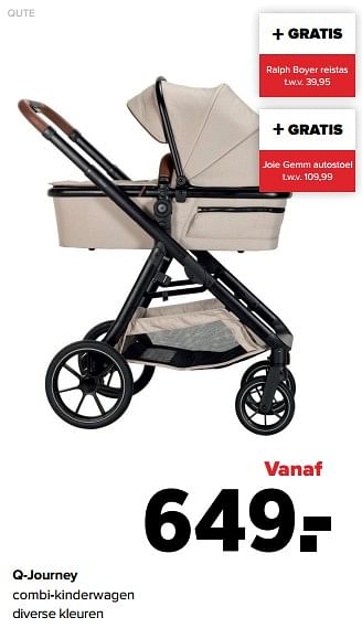 Aanbiedingen Qute q-journey combi-kinderwagen - Qute  - Geldig van 04/09/2023 tot 30/09/2023 bij Baby-Dump