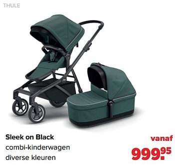 Aanbiedingen Thule sleek on black combi-kinderwagen - Thule - Geldig van 04/09/2023 tot 30/09/2023 bij Baby-Dump