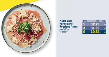 Aanbiedingen Metro chef parmigiano reggiano flakes - Huismerk - Makro - Geldig van 13/09/2023 tot 26/09/2023 bij Makro