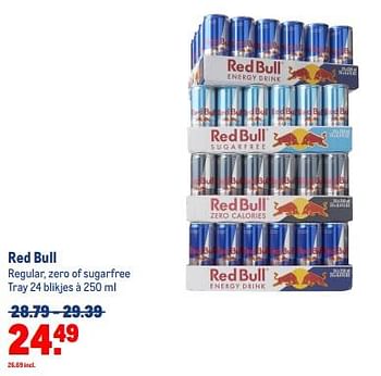 Aanbiedingen Red bull regular, zero of sugarfree - Red Bull - Geldig van 13/09/2023 tot 26/09/2023 bij Makro
