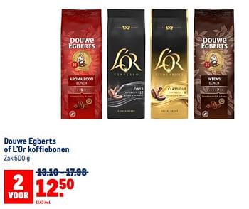 Aanbiedingen Douwe egberts of l’or koffiebonen - Douwe Egberts - Geldig van 13/09/2023 tot 26/09/2023 bij Makro