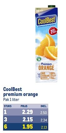 Aanbiedingen Coolbest premium orange - Coolbest - Geldig van 13/09/2023 tot 26/09/2023 bij Makro